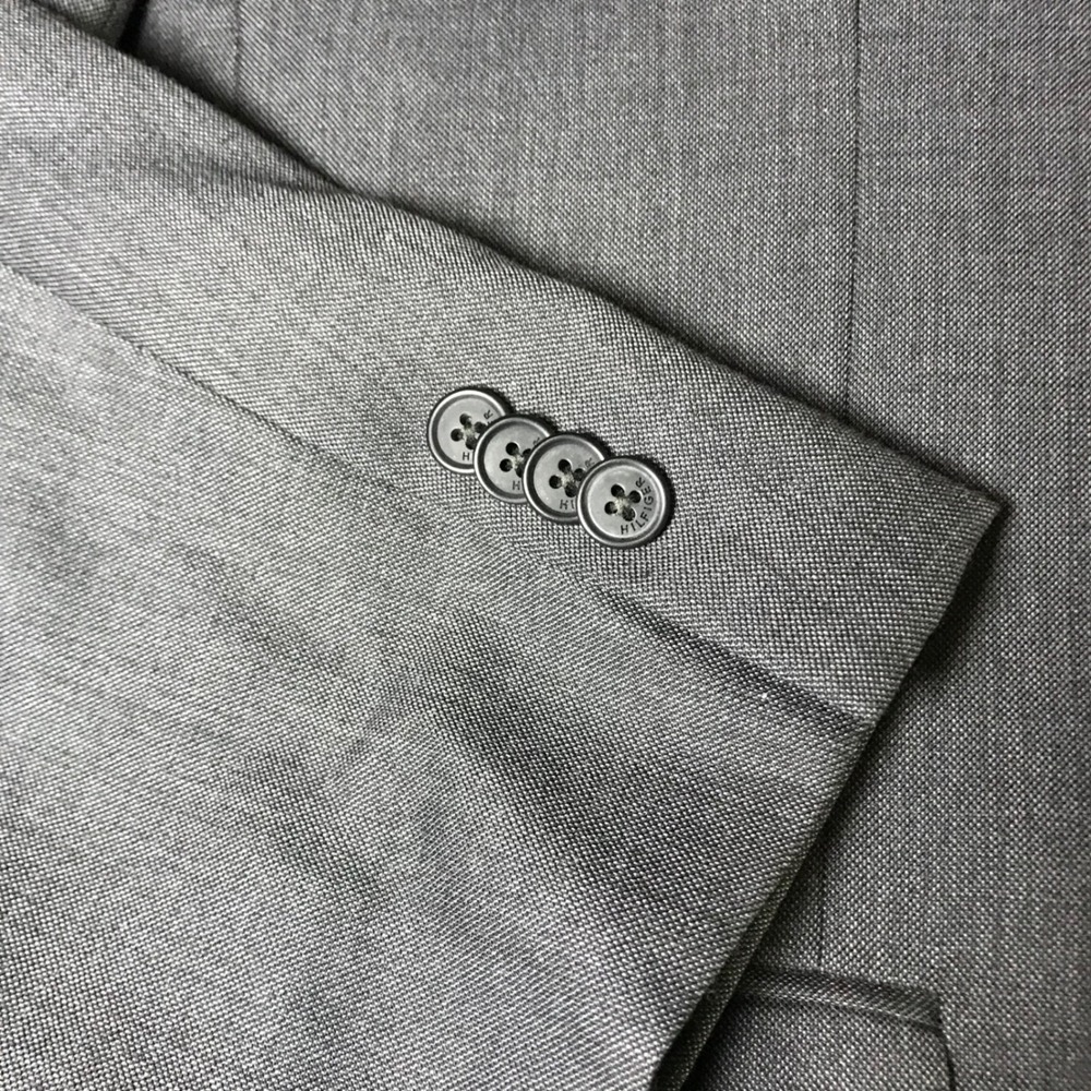 Tommy Hilfiger Mens 100% Wool Blazer Jacket Gray 2-Button Sport Coat XL 50 - Picture 3 of 11